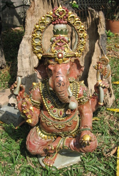 Pink Celadon Ganesh from Sukothai