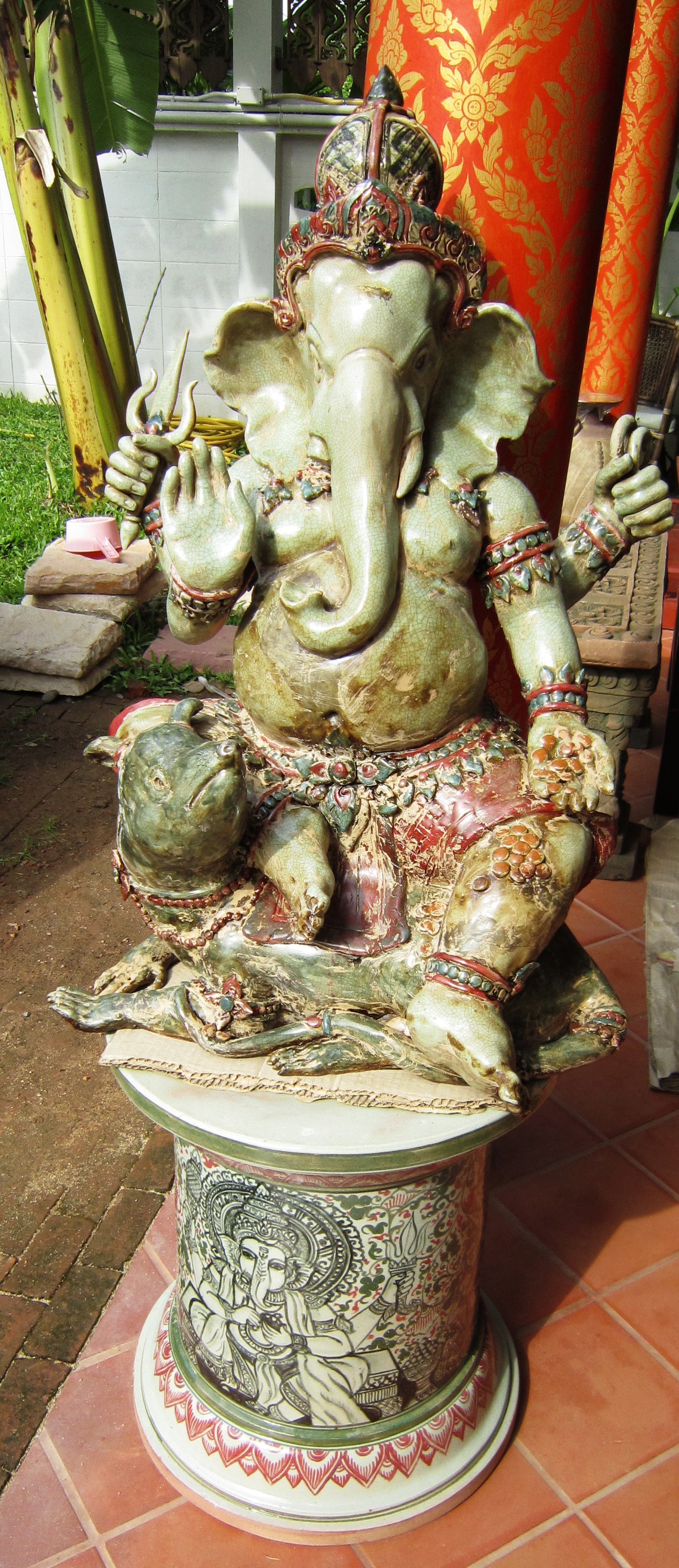 Celadon Ganesh Statue