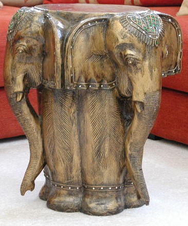 Elephant Herd Stool Antique Finish