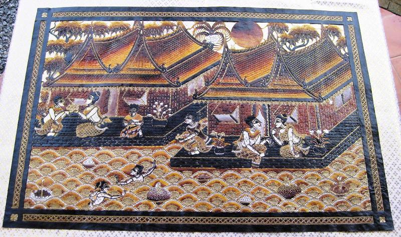 Thai Houses Village Hand Carved Leather