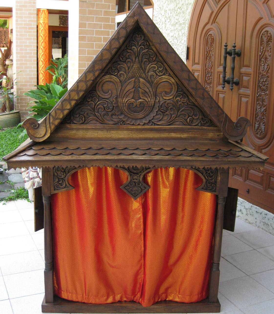 Traditional Thai Teak Dog House, Cat House and Doll House